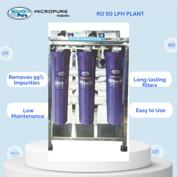 Which water purifier is best for a factory & office? 50 LPH RO PLANT